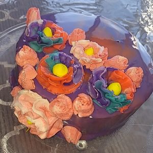 purple Mirror Glaze Cake