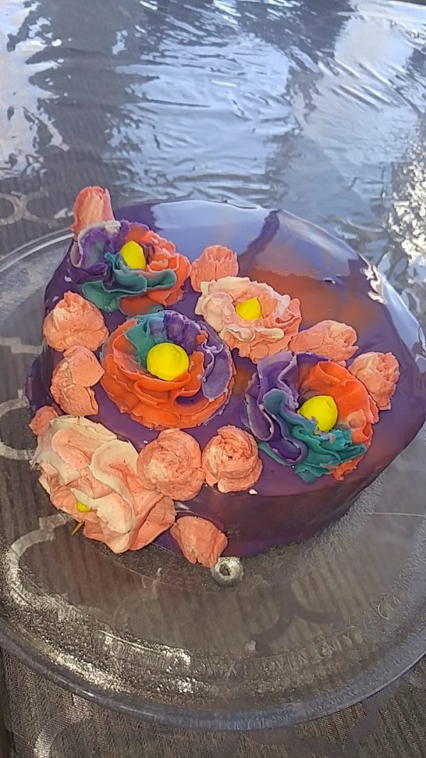 purple Mirror Glaze Cake