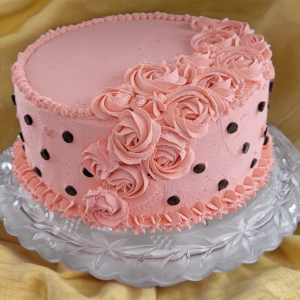 Pink Rosette Cake