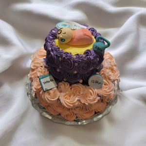 "Rosette" Baby Shower Cake