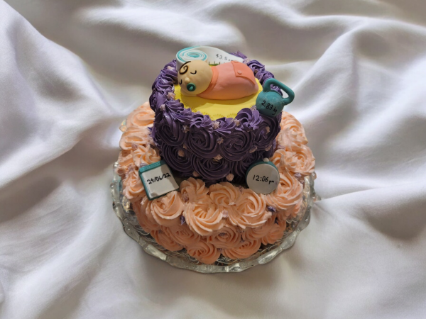 "Rosette" Baby Shower Cake