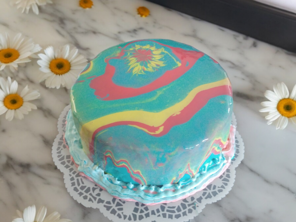 Multi Color Round Birthyday Cake