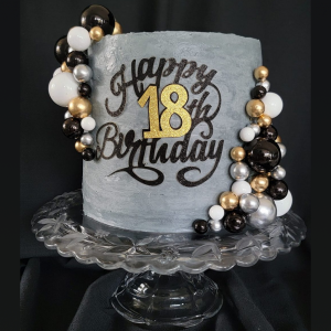 Grey & Silver Theme Cake