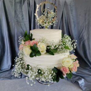 Strawberry &Cream Vanilla Cake