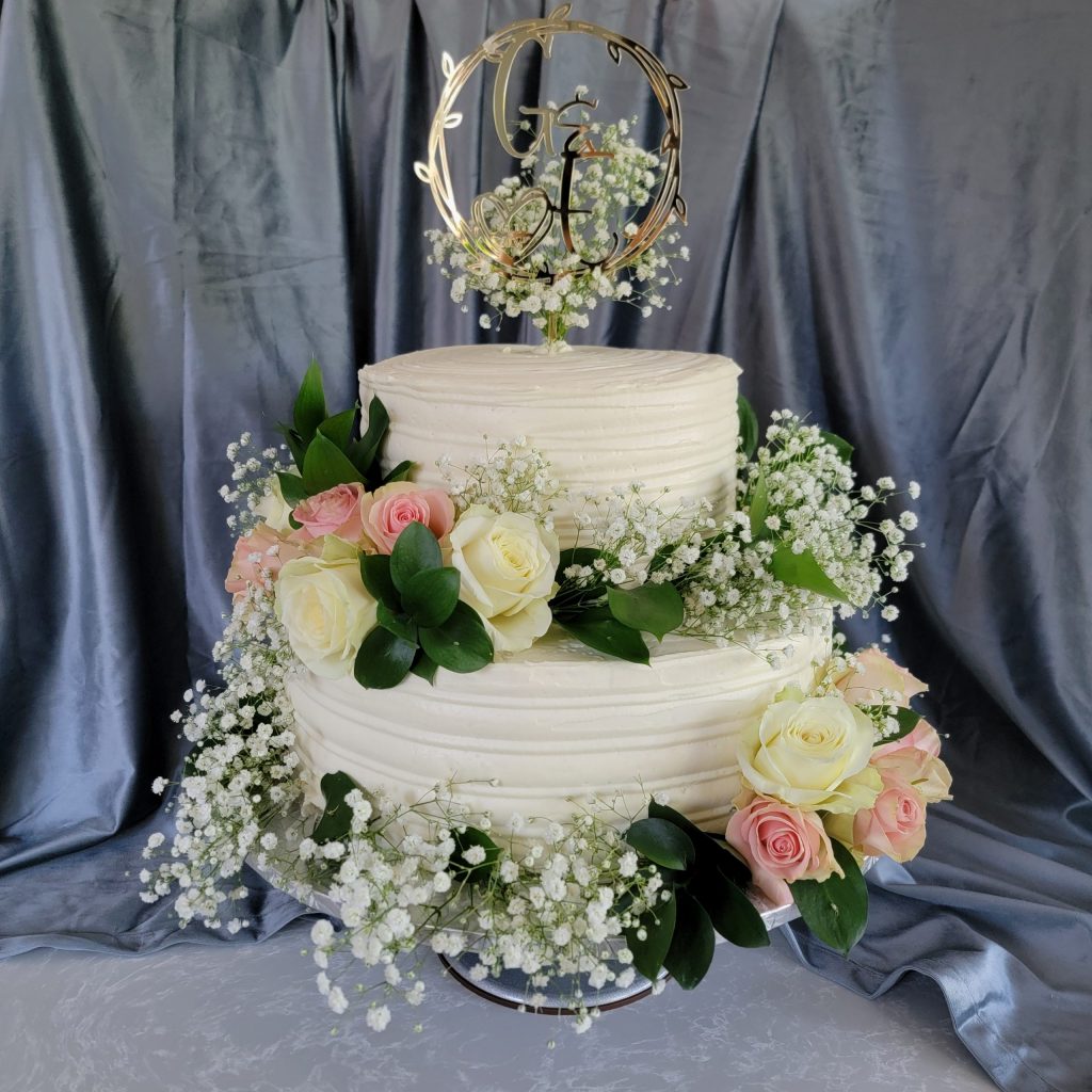 Strawberry &Cream Vanilla Cake