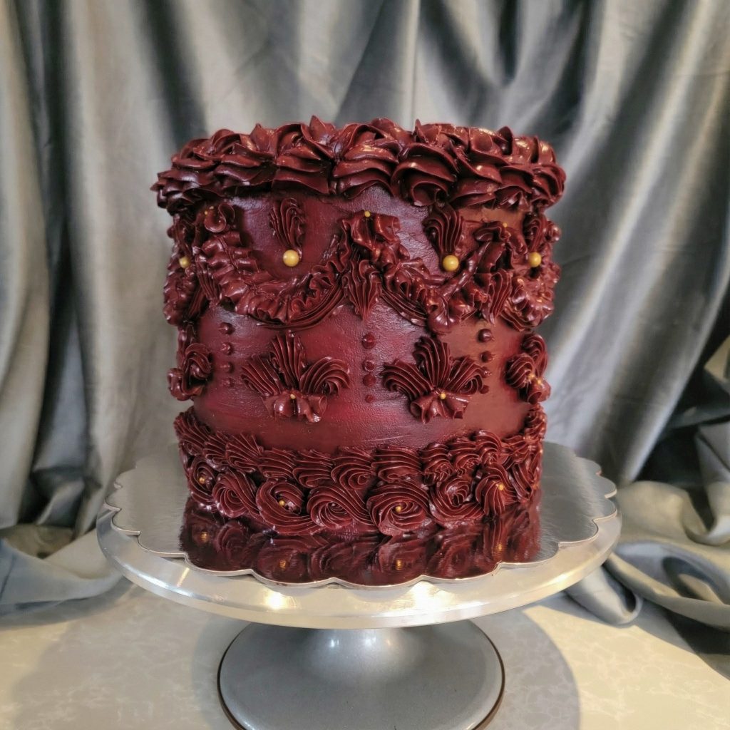 Maroon Vintage Cake